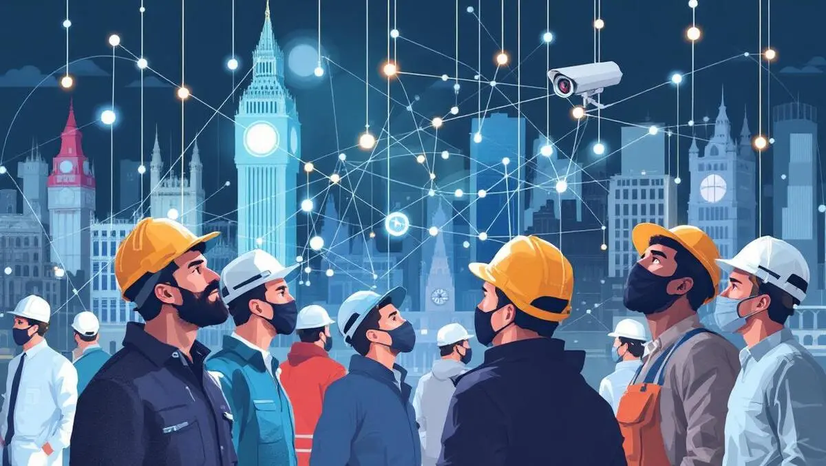 British workers professions digital network security camera uk cityscape