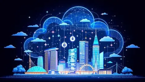 Modern office buildings singapore london digital cloud growth security