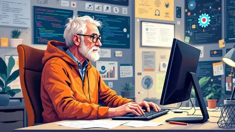 Older male software developer slow pace generational gap ai coding