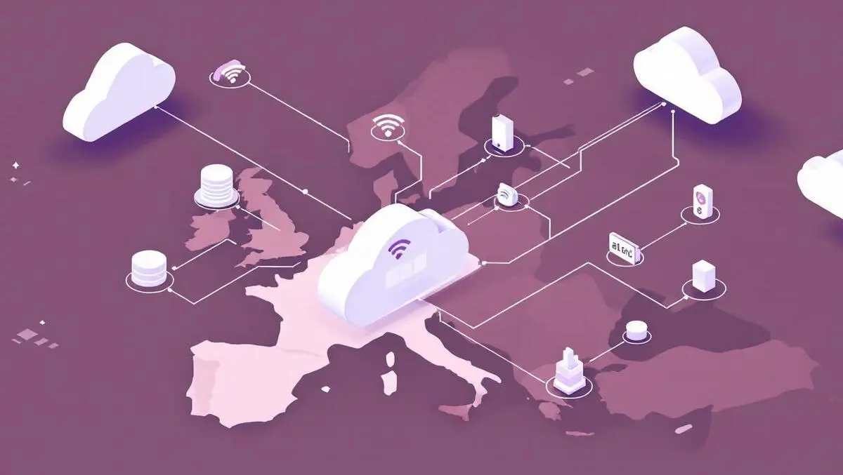 Isometric cloud marketplace wifi network over europe mideast