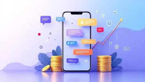 Ai language learning app phone global chat coins rising profit chart