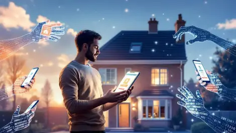 Uk homebuyer digital id wallet glowing phone vs online fraud threats
